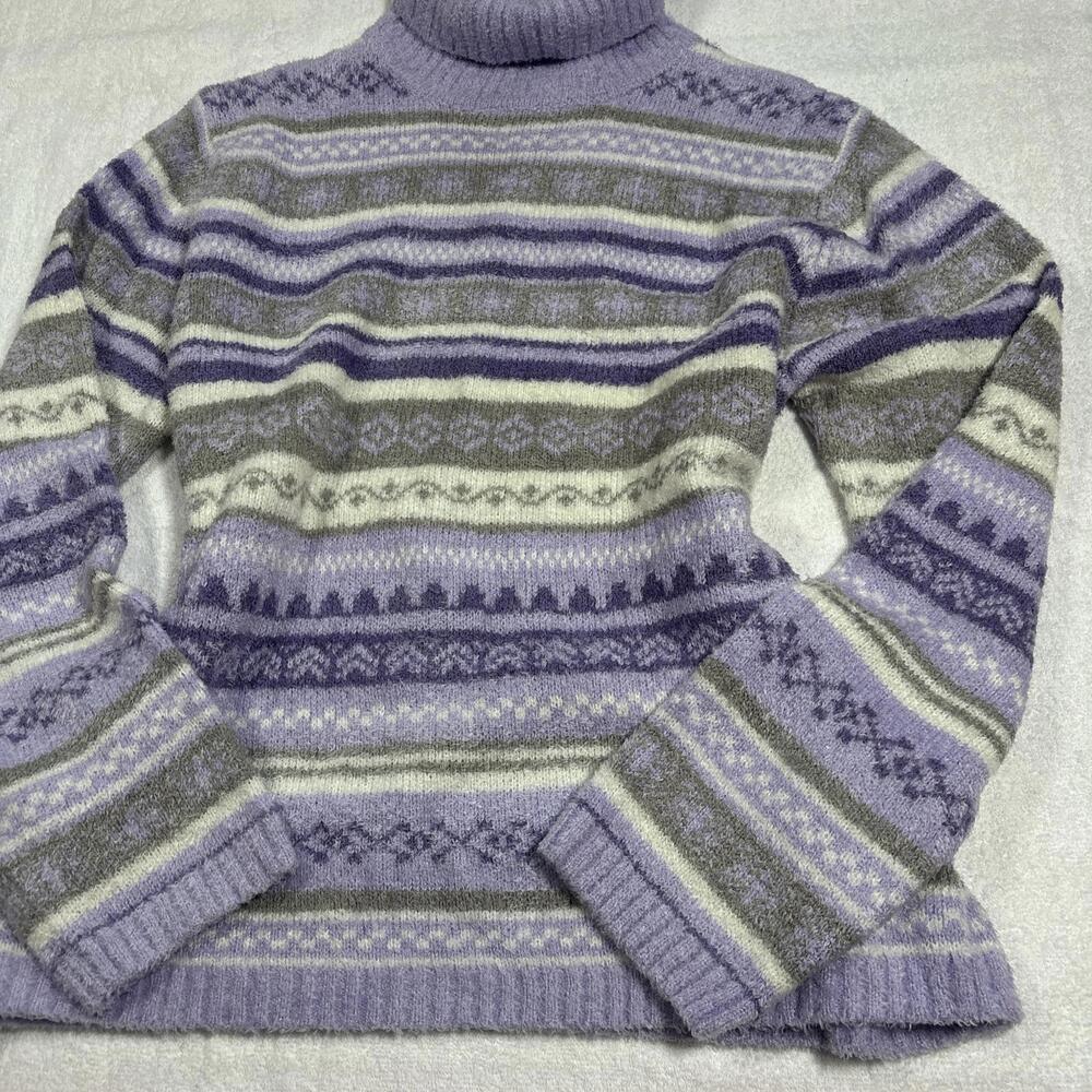 vintage purple winter turtle neck sweater - Picture 3 of 5